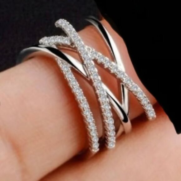 Jewelry - NEW - Multilayer adjustable silver ring, Trendy Jewelry, Silver Jewelry
